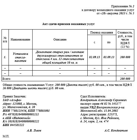 Правовые аспекты составления приемо-сдаточных актов