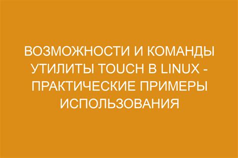 Практические примеры использования команды для сохранения вещей