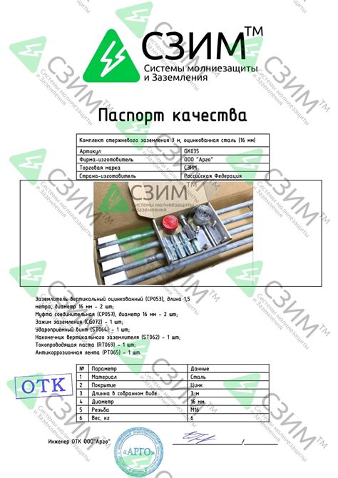 Преимущества комплекта стержневого заземления