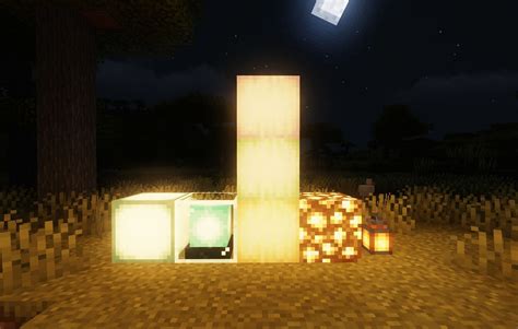 Применение блоков Glowstone и Sea Lantern