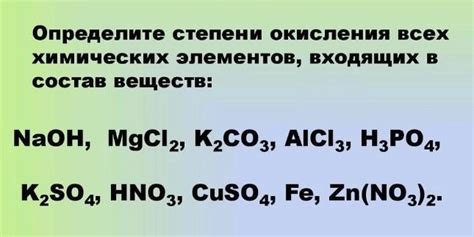 Применение знания степени окисления в химических реакциях