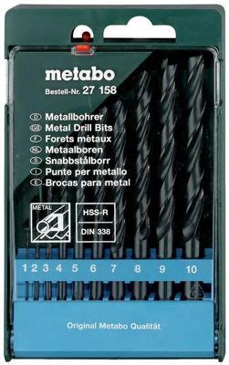 Применение сверл Metabo 627158000