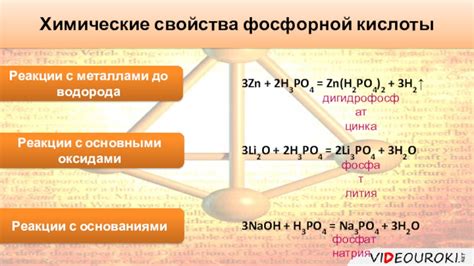 Применение фосфорной реакции с металлами