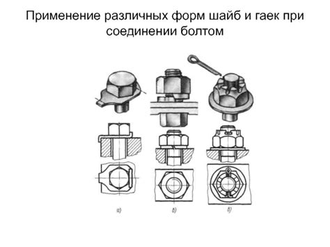 Применение шайб и гаек при заклепке