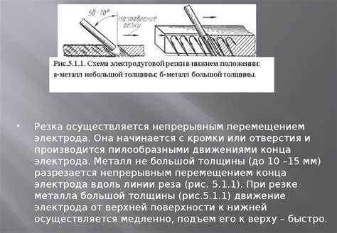 Применение электродуговой резки