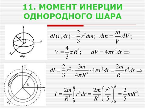 Пример расчета момента инерции