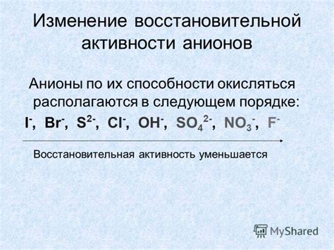 Причины восстановительной активности