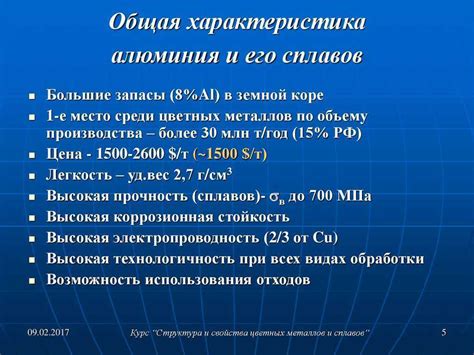 Прогнозы по развитию использования алюминия в различных отраслях