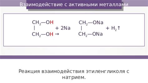 Процессы взаимодействия многоатомных спиртов с активными металлами