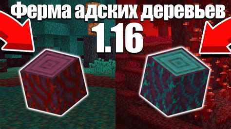 Процесс выращивания адских деревьев в Minecraft