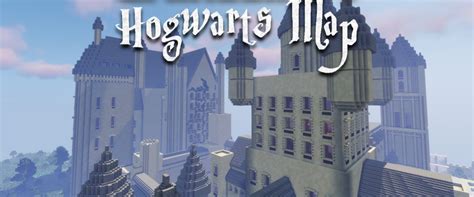 Путешествие волшебников на карте Hogwarts для майнкрафт