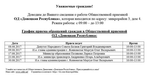 Работа регистратуры: график приема и обработки обращений