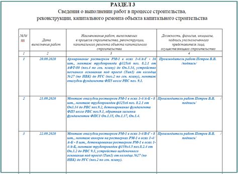 Раздел 3: Основная работа