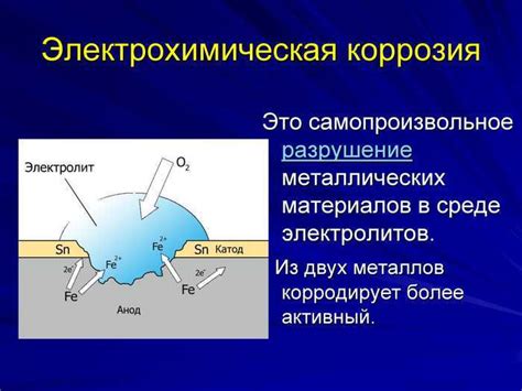 Различия между химической и электрохимической коррозией