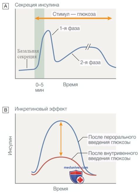 Различные типы нарушений секреции инсулина