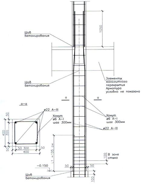 Размеры арматуры для колонны 300х300