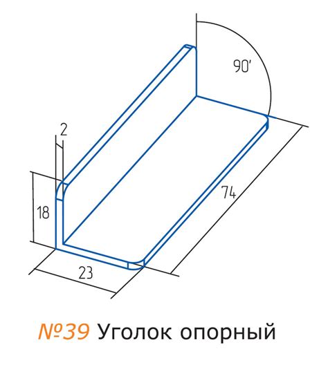 Размеры и форма уголка для удобства монтажа