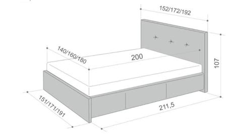Размер и вес кровати