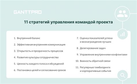 Разработка эффективной стратегии управления командой