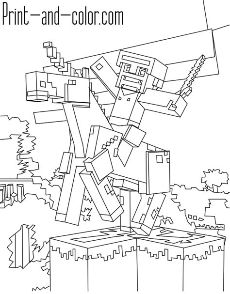 Распечатайте раскраски майнкрафт мутанты