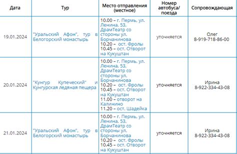 Расписание и информация о рейсах