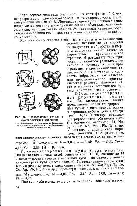 Расположение атомов в кубических решетках