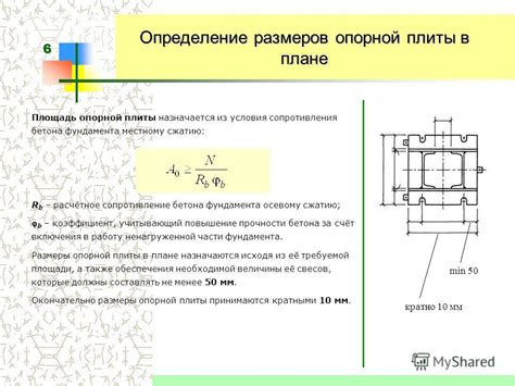 Расчет необходимой опорной конструкции