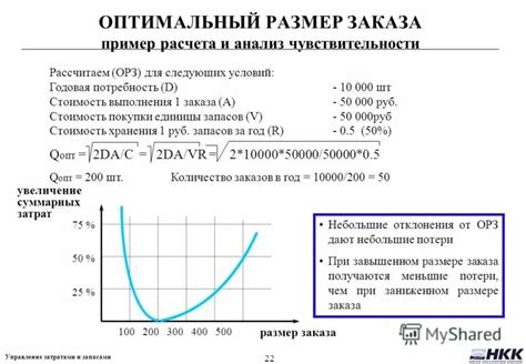 Расчет оптимального расстояния