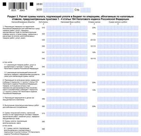 Расчет ставки НДС