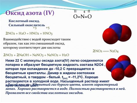 Реакции и свойства оксида азота