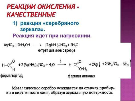 Реакции при нагревании