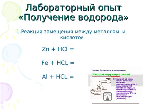 Реакция между металлом и водой: разложение воды