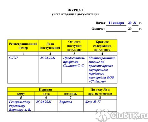 Регистрация и прием