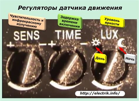 Регулировка чувствительности и выбор режимов работы