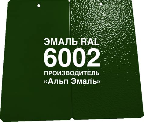 Рекомендации по выбору и нанесению краски RAL 6002