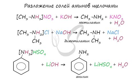 Роль аминов в взаимодействии с металлами