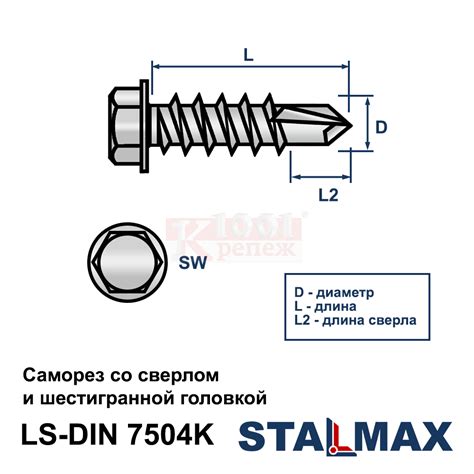 Роль самореза DIN 7504K