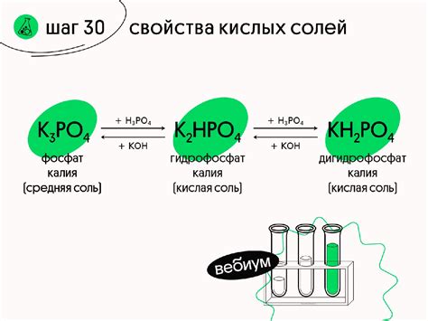 Свойства растворов кислых солей