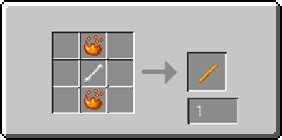 Соберите необходимые материалы для крафта огненного стержня