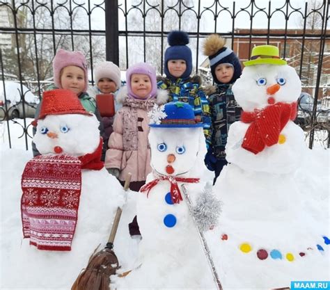 Создайте основу снеговика из блоков снега