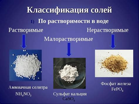 Соли: определение и свойства