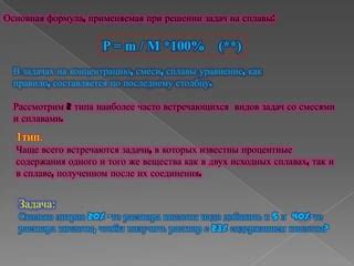 Состав и процент содержания элементов в сплаве