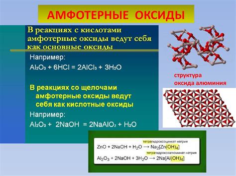 Список металлов, образующих амфотерные соединения