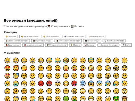 Список эмодзи и их значения