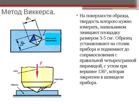 Сравнение метода Виккерса с другими методами испытания твердости