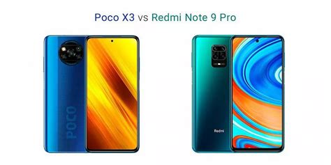 Сравнение Xiaomi Poco X3 и Xiaomi Redmi Note 9 Pro