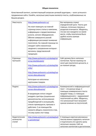 Статьи о продукции и услугах