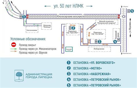 Схема проезда к пенсионному фонду Липецка