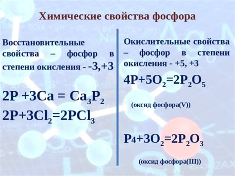 Термические свойства фосфора