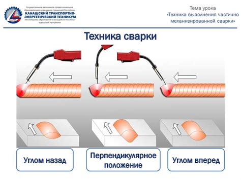 Техника выполнения сварки